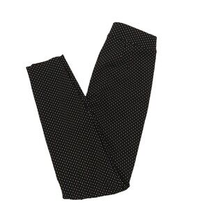 White House Black Market Black/White Dot Pull On Stretchy Zipper Ankle Pants 00